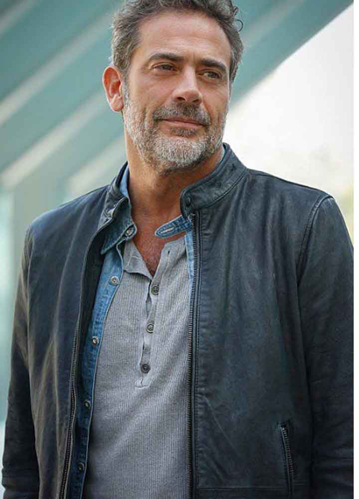 EXTANT (JD RICHTER) JEFFREY DEAN MORGAN BLACK LEATHER JACKET